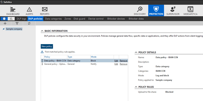 DLP policies in Safetica_1