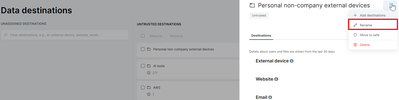 Group management: How to add, rename, move, and delete groups