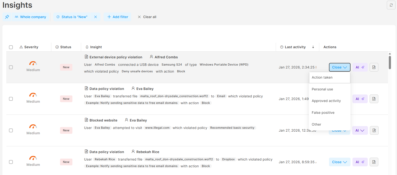 Great Insight Insights: Intelligent management of threats, incidents, and events